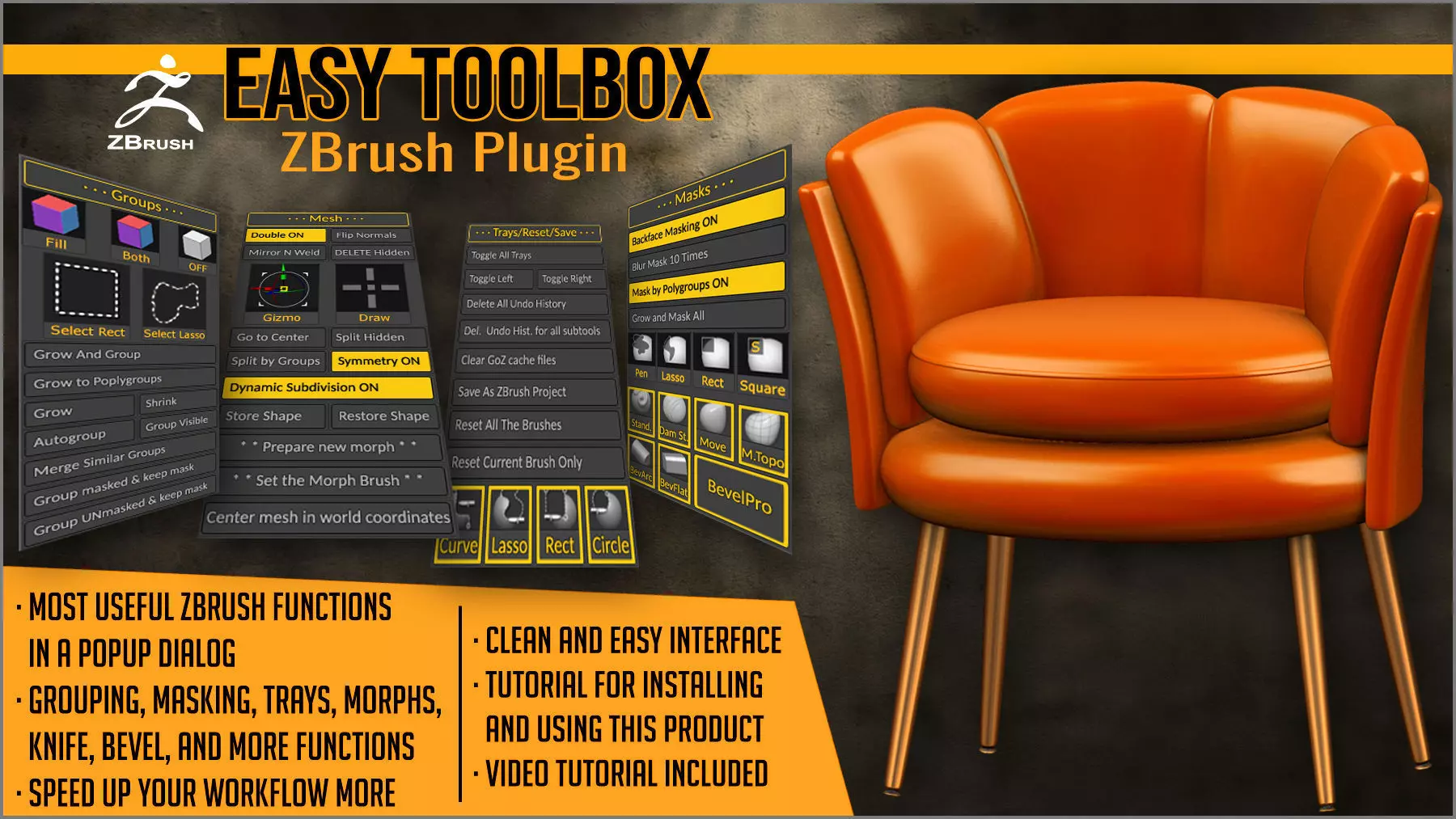 Easy Toolbox ZBrush Plugin 3D model_0