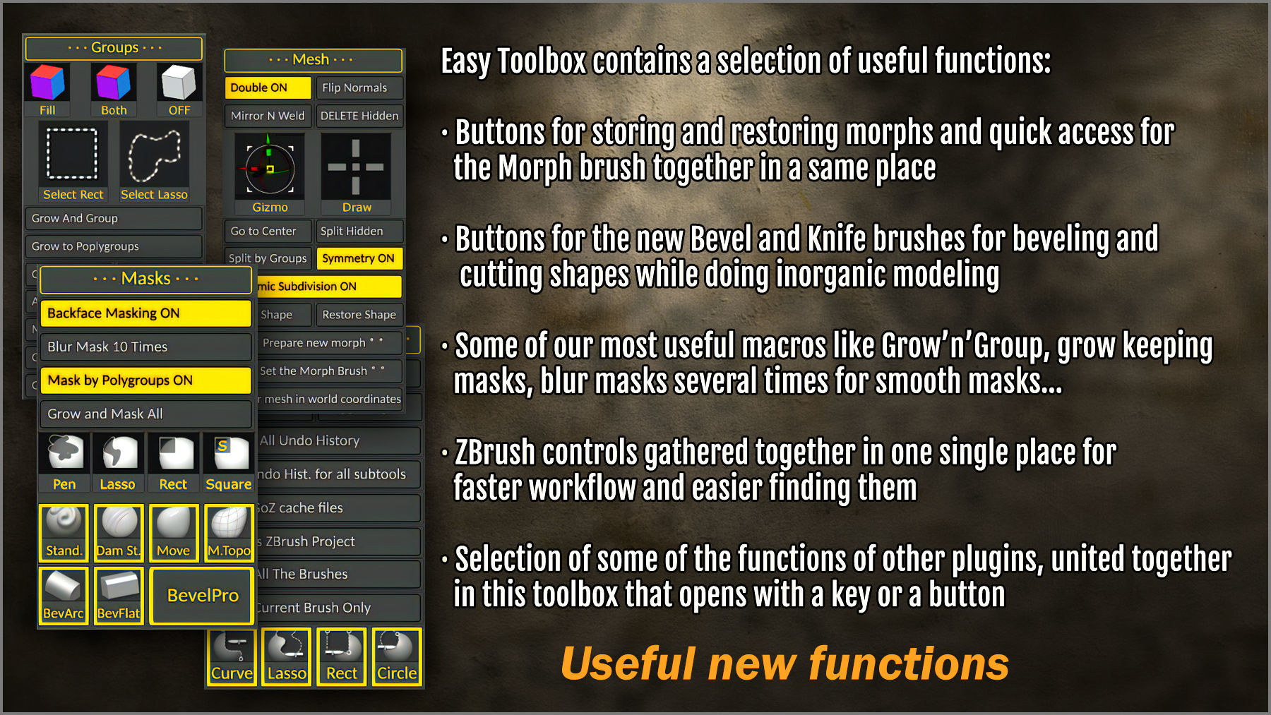 Easy Toolbox ZBrush Plugin 3D model_3
