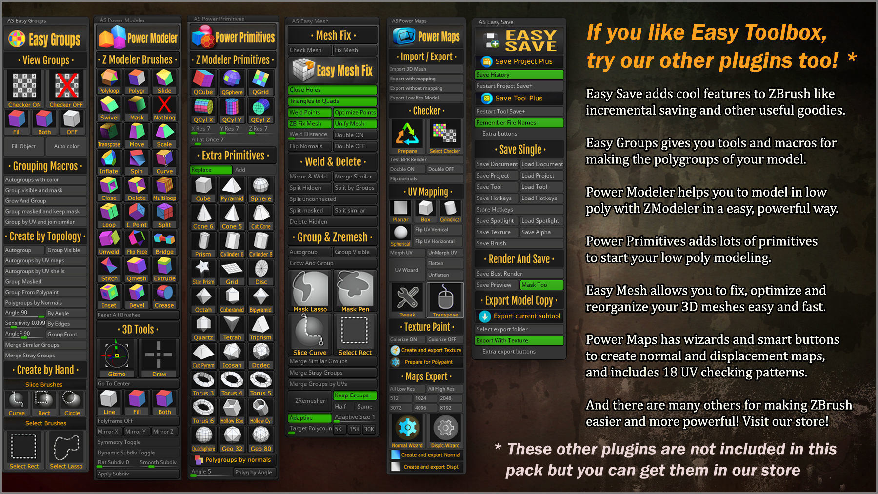 Easy Toolbox ZBrush Plugin 3D model_9