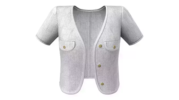 Flap Detail Puff Sleeve Jacket