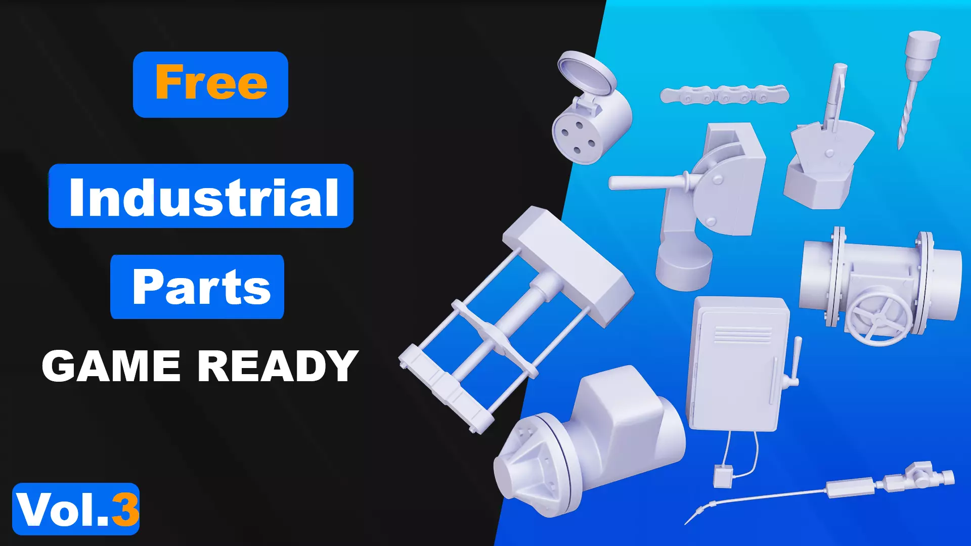 The Industrial pack 3 Free low-poly 3D model