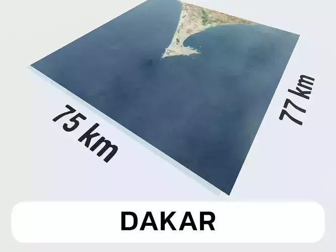 Dakar Senegal City Landscape 3D Model