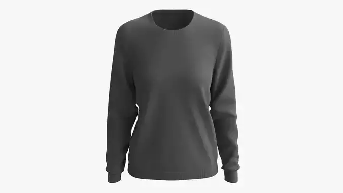 Sweatshirt for Women Mockup 01 Black