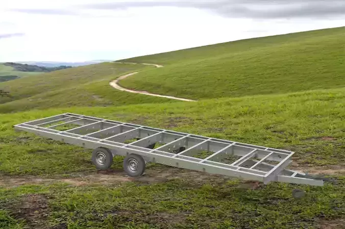 Tiny house caravan chassis REAL project 8 Meter