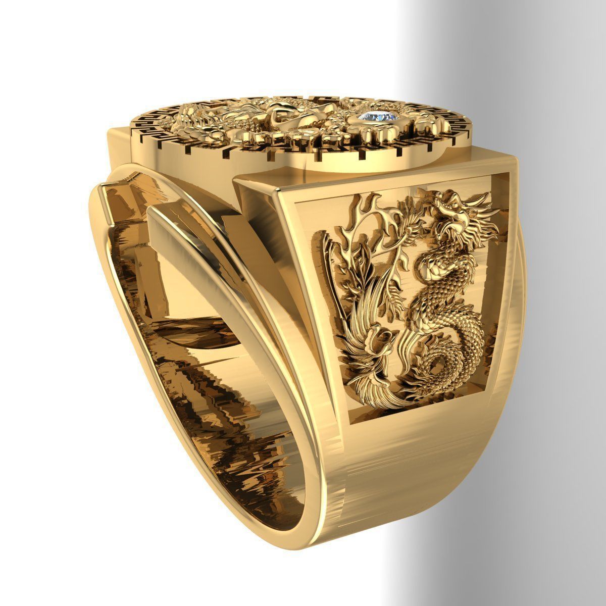 Men Ring 165 3D print model_2
