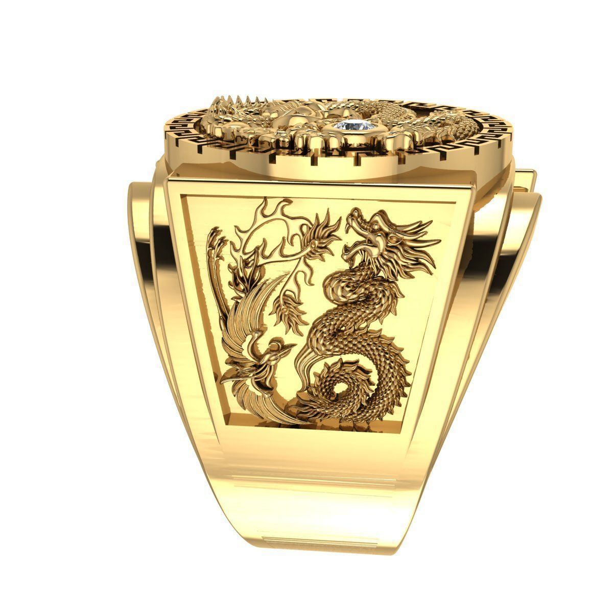 Men Ring 165 3D print model_3