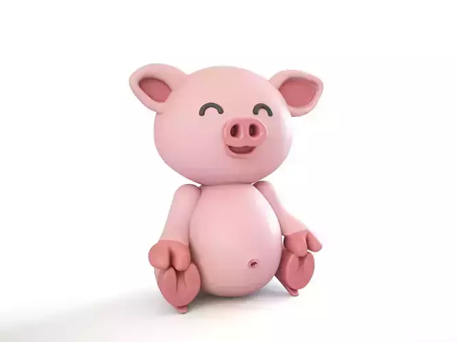 cartoon luck pig