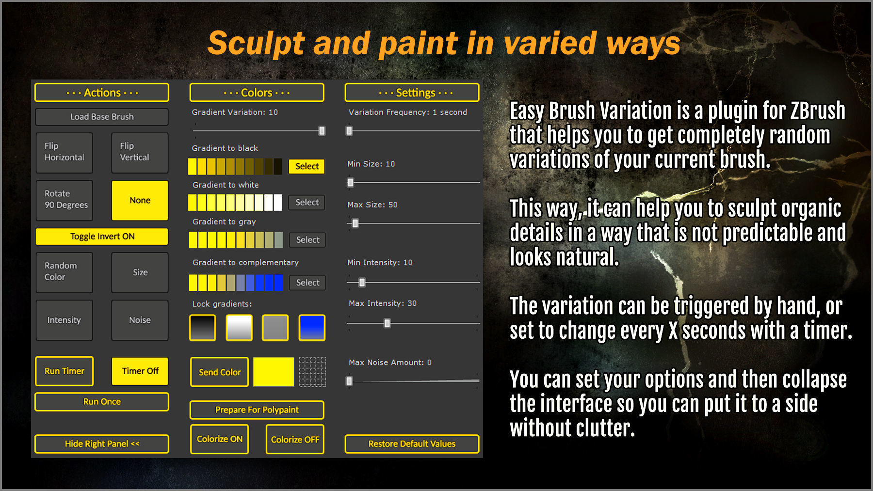 Easy Brush Variation ZBrush Plugin 3D model_3