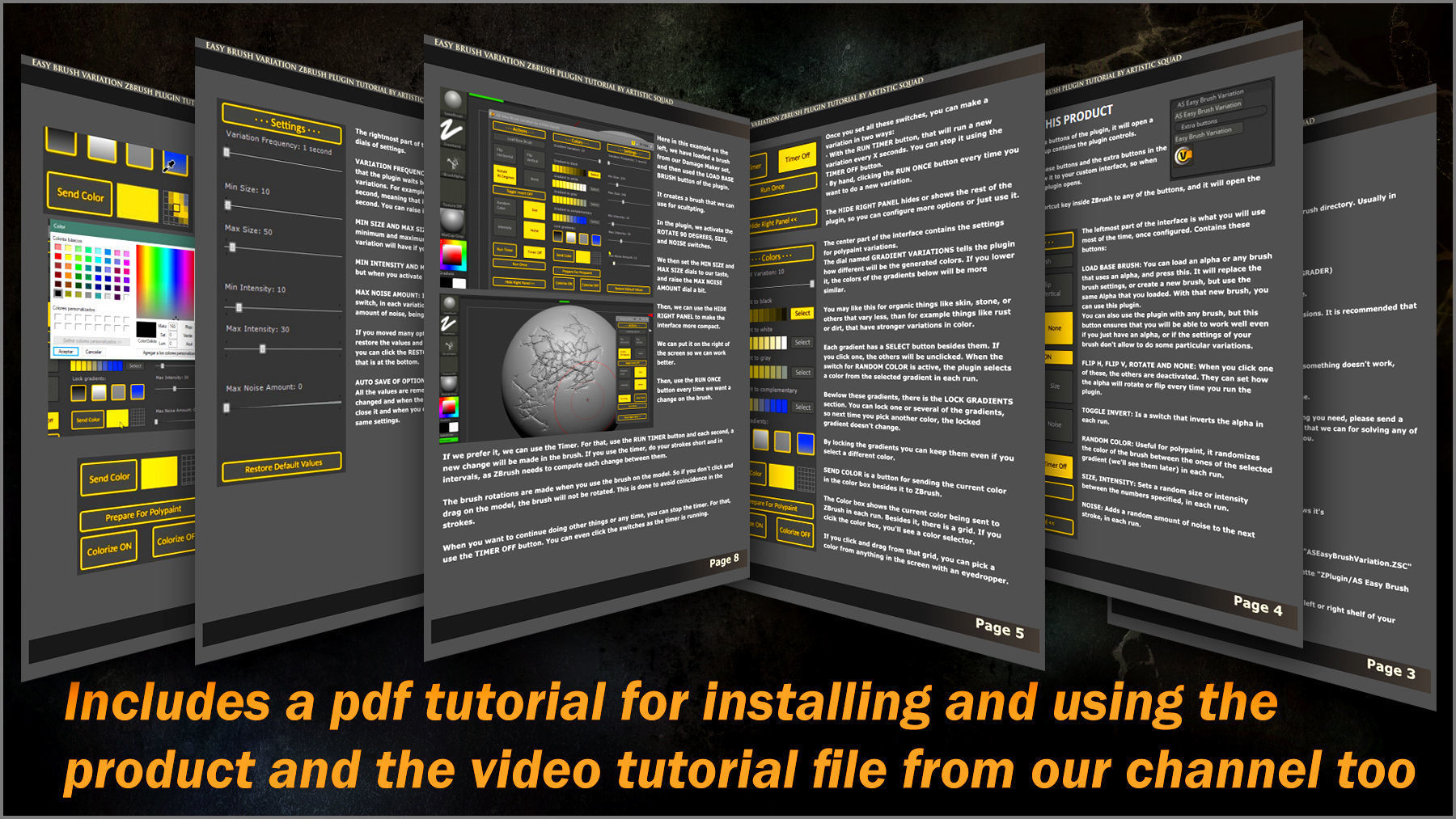 Easy Brush Variation ZBrush Plugin 3D model_8