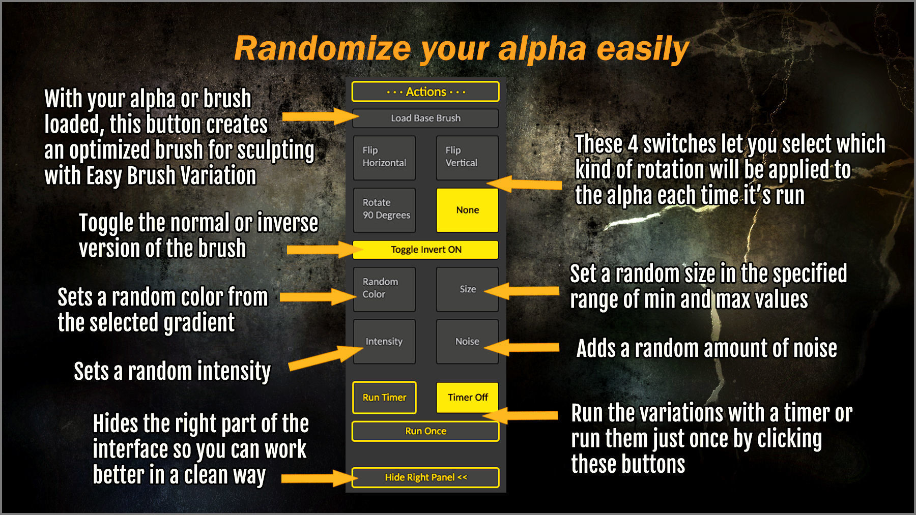 Easy Brush Variation ZBrush Plugin 3D model_4