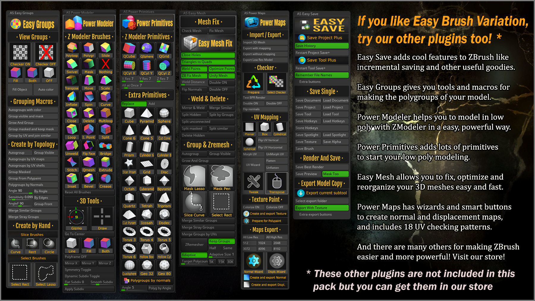 Easy Brush Variation ZBrush Plugin 3D model_9
