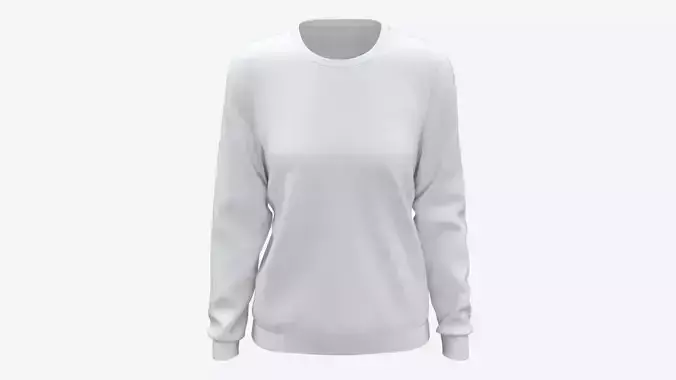 Sweatshirt for Women Mockup 01 White
