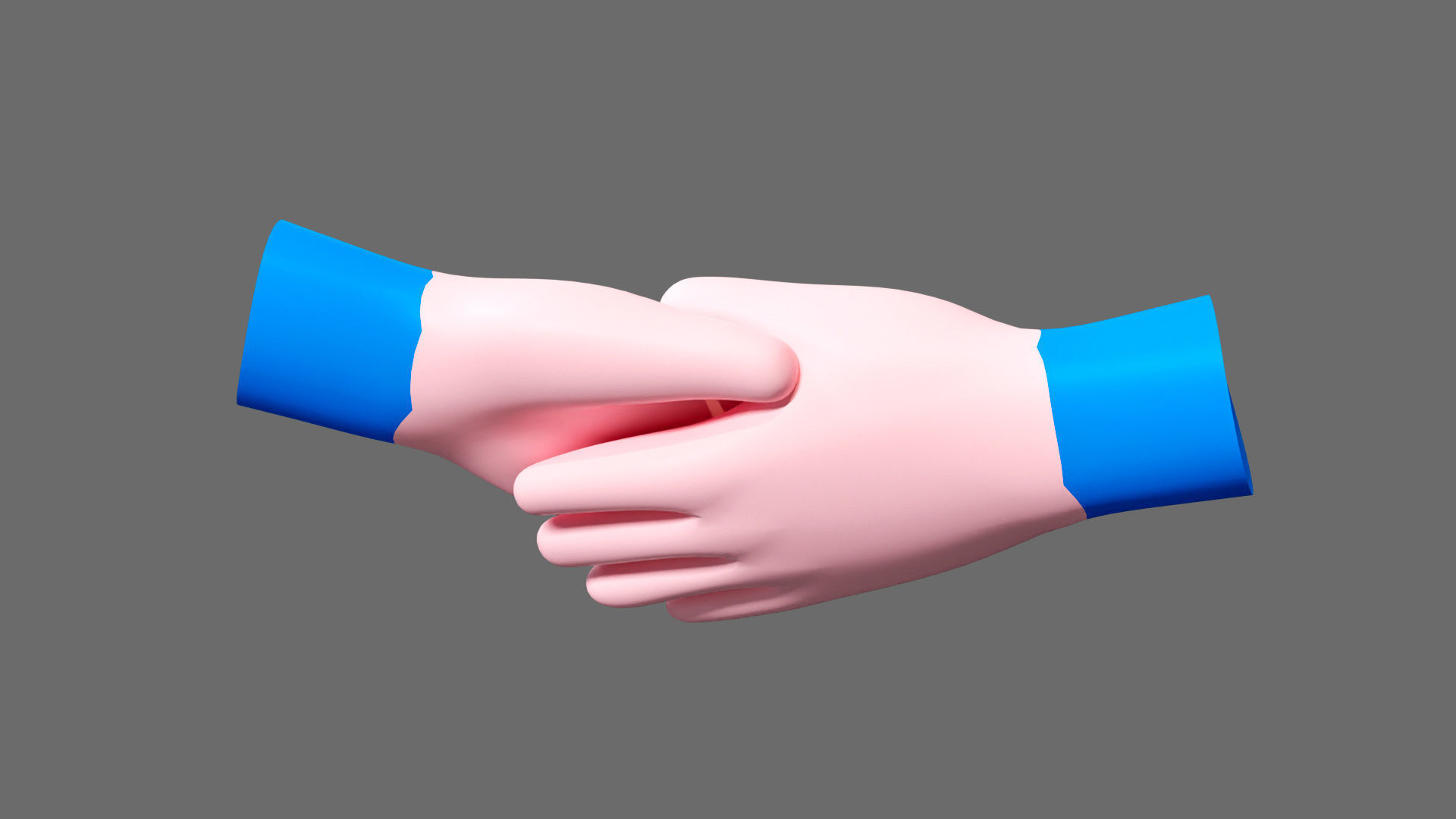 Cartoon hands Low-poly 3D model_25