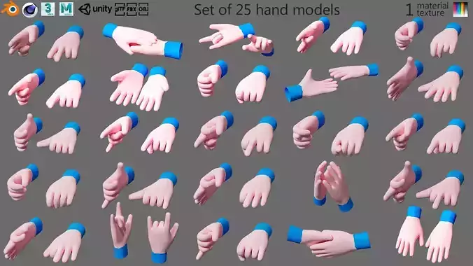 Cartoon hands