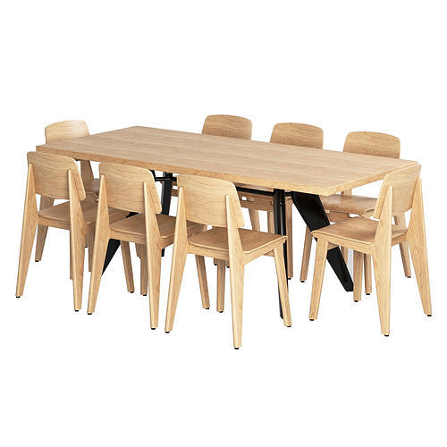 Dining Set by Vitra 3D model 2