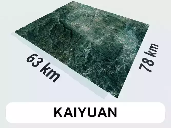 Kaiyuan China City Landscape 3D Model