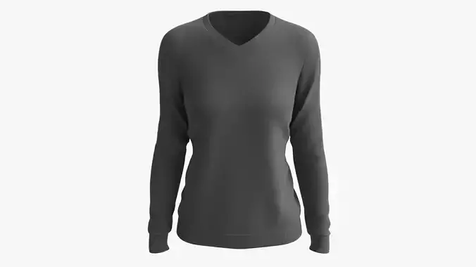 Sweatshirt for Women Mockup 02 Black
