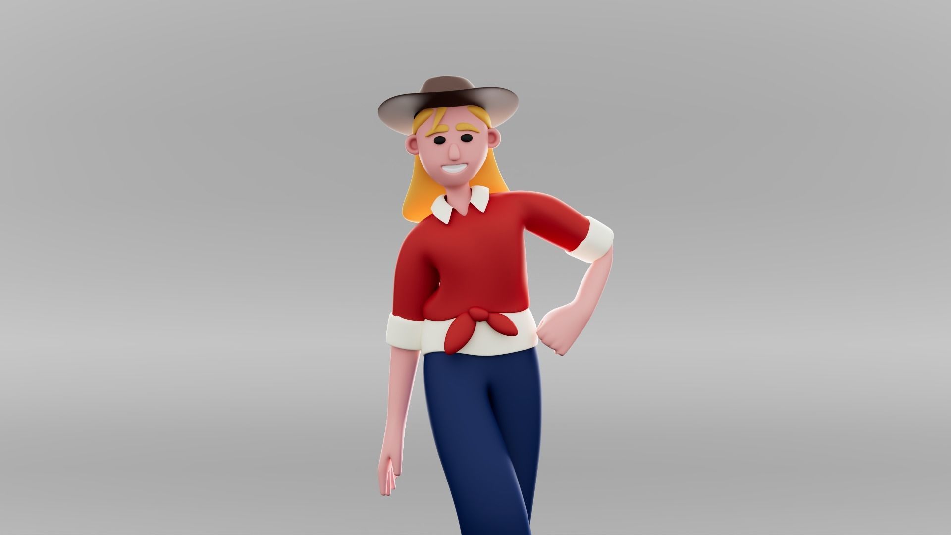 Farmers - Rigged 3D Characters 12 Animations Low-poly 3D model_11