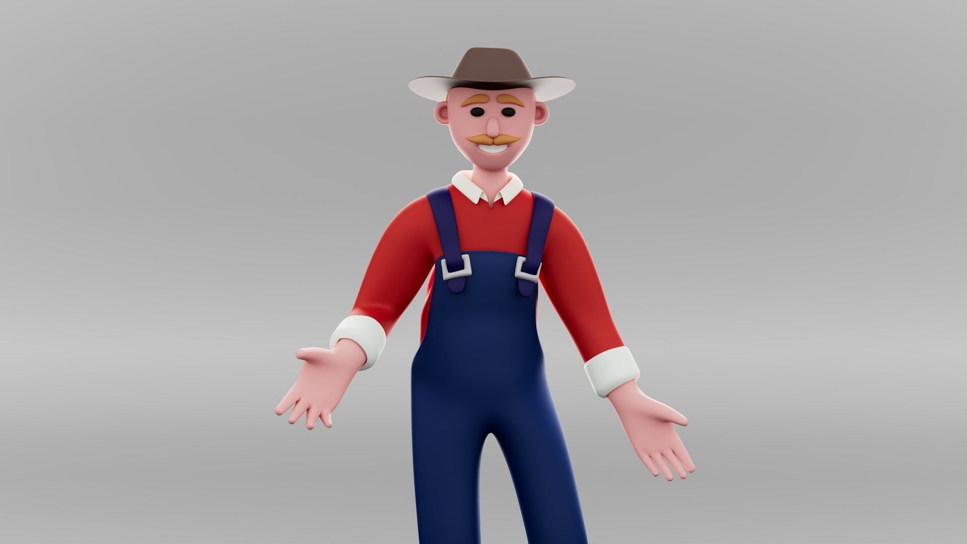 Farmers - Rigged 3D Characters 12 Animations Low-poly 3D model_12
