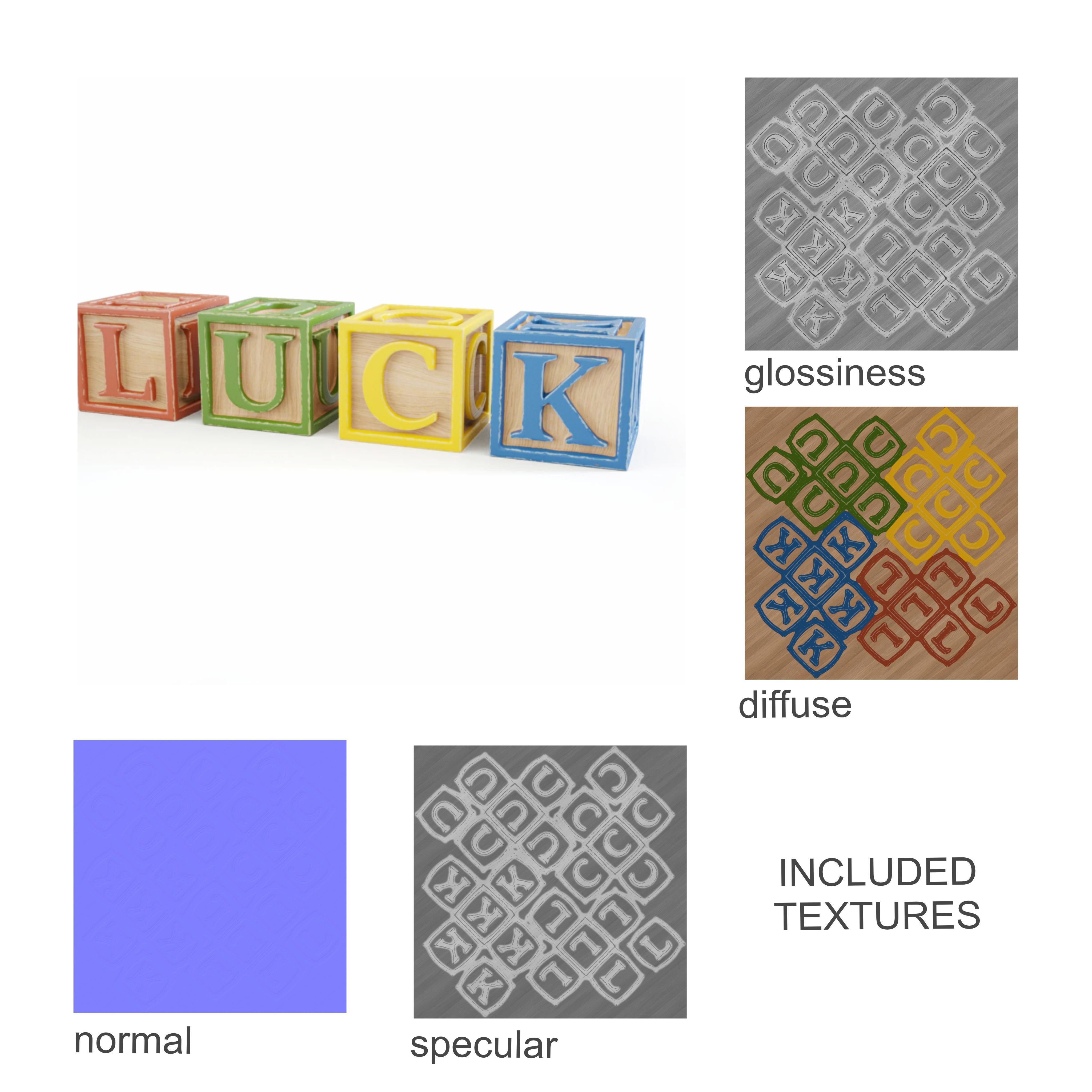 luck set fairy garden mushroom 3D model_27