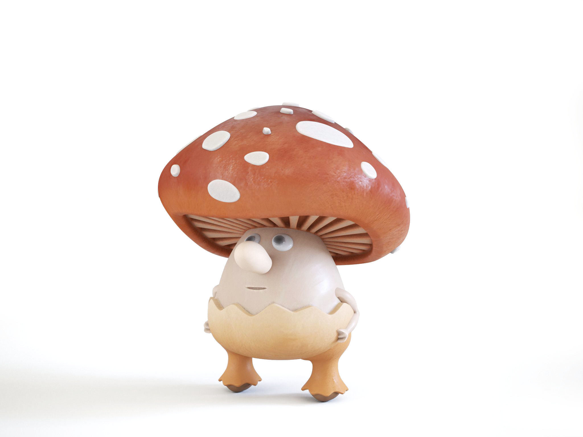 luck set fairy garden mushroom 3D model_5
