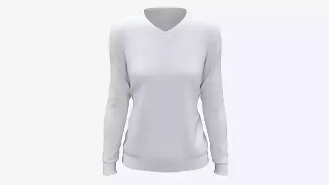 Sweatshirt for Women Mockup 02 White