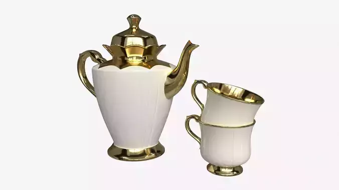 Teapot and Cups
