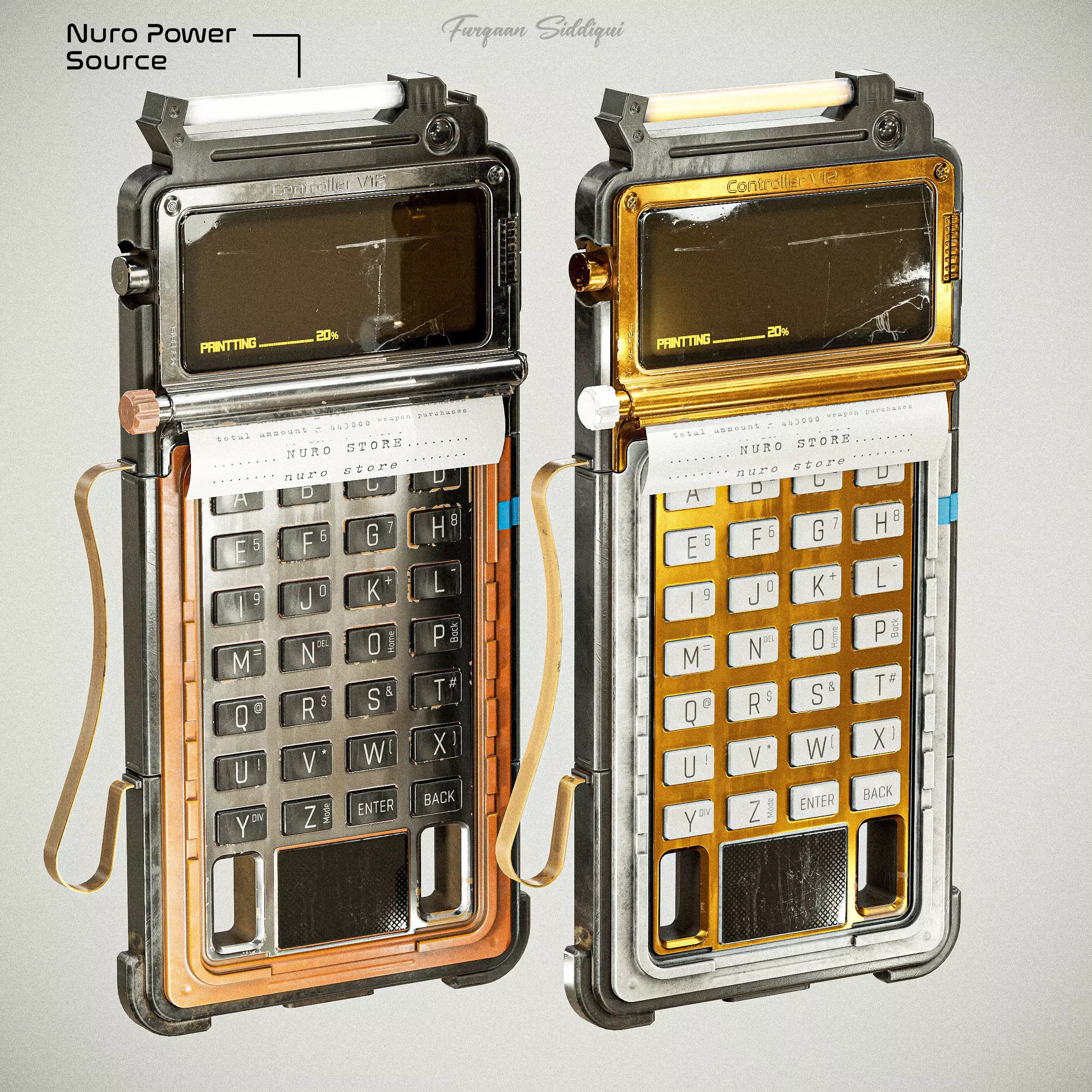 Sci-fi Controller V12 PBR Low-poly 3D model_0