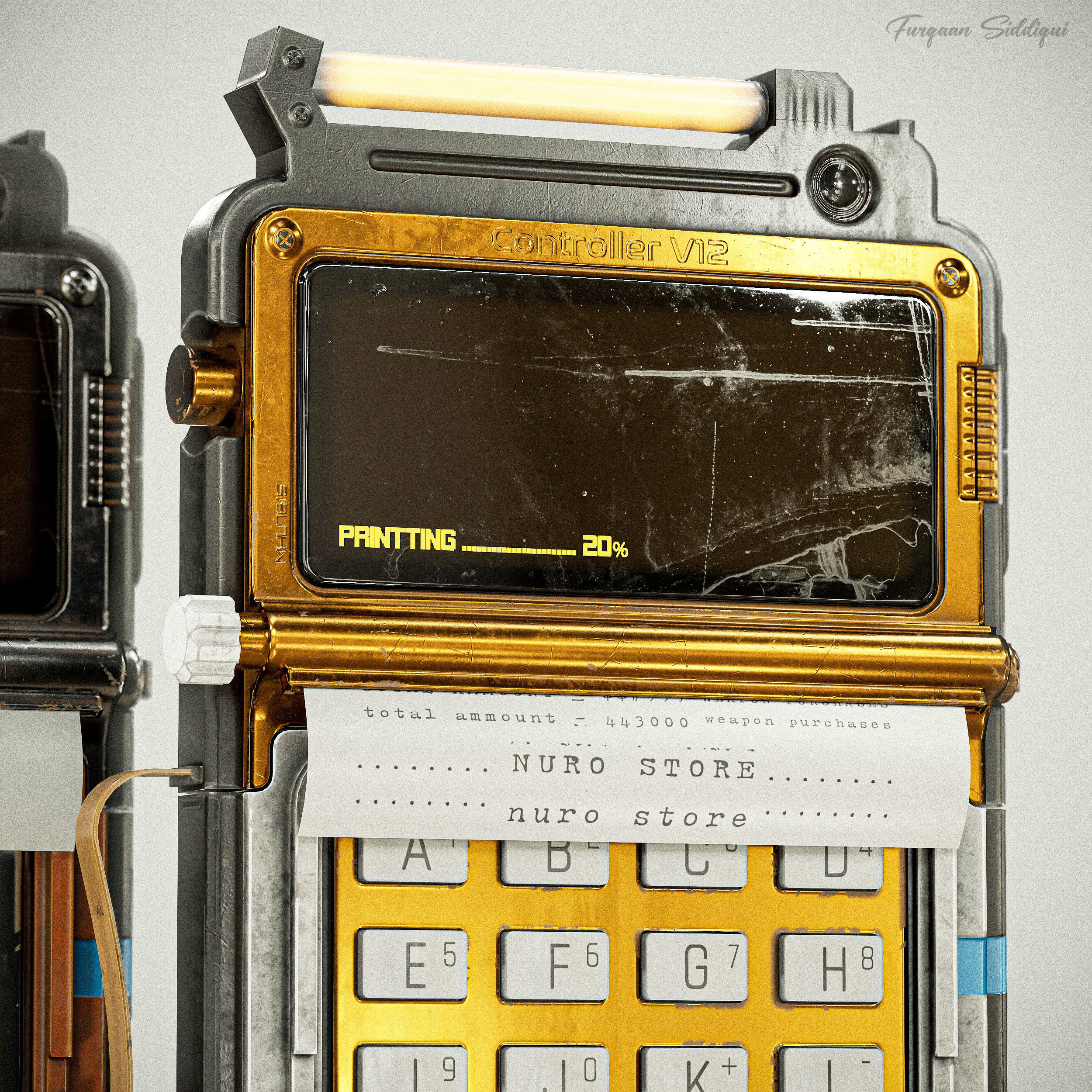 Sci-fi Controller V12 PBR Low-poly 3D model_8