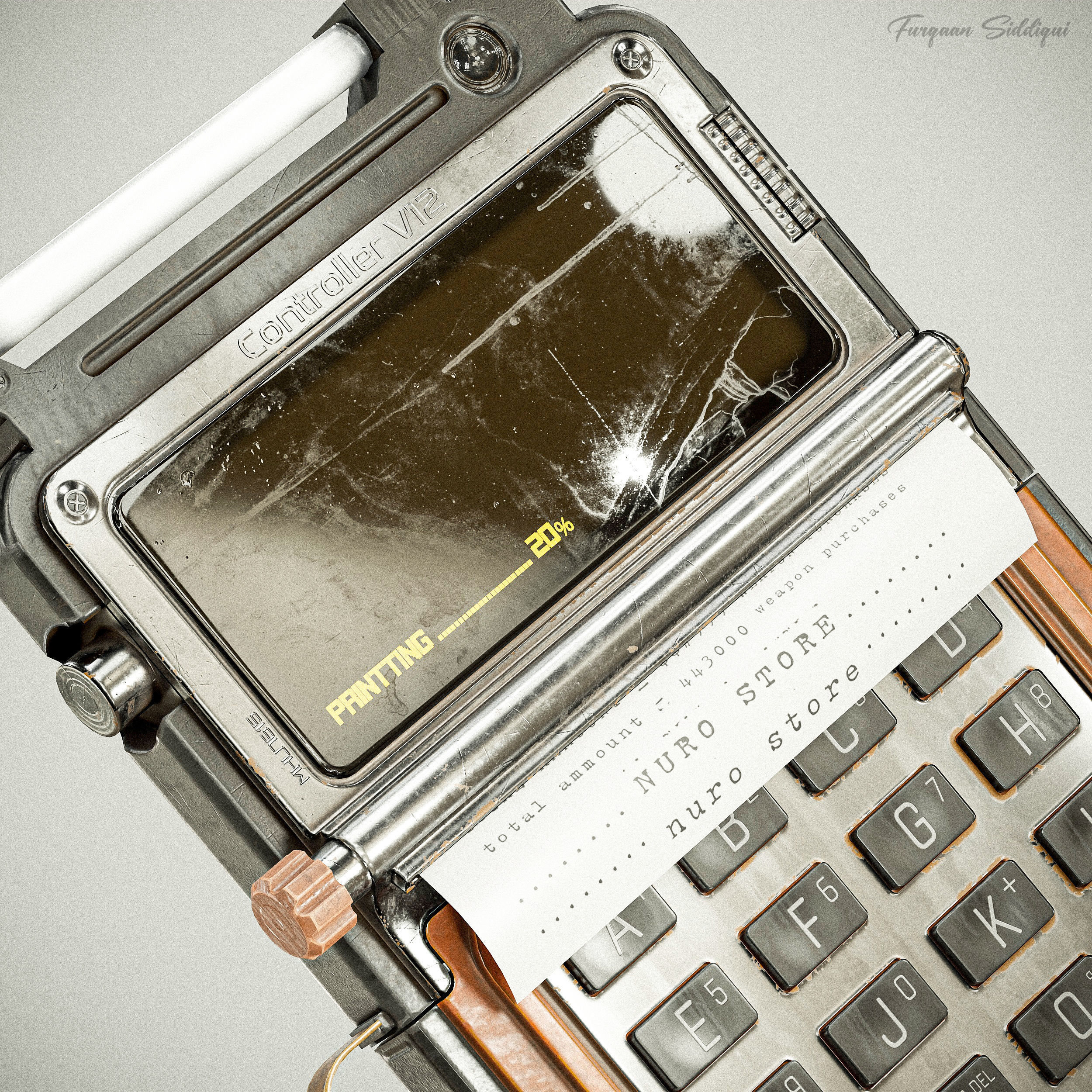 Sci-fi Controller V12 PBR Low-poly 3D model_3