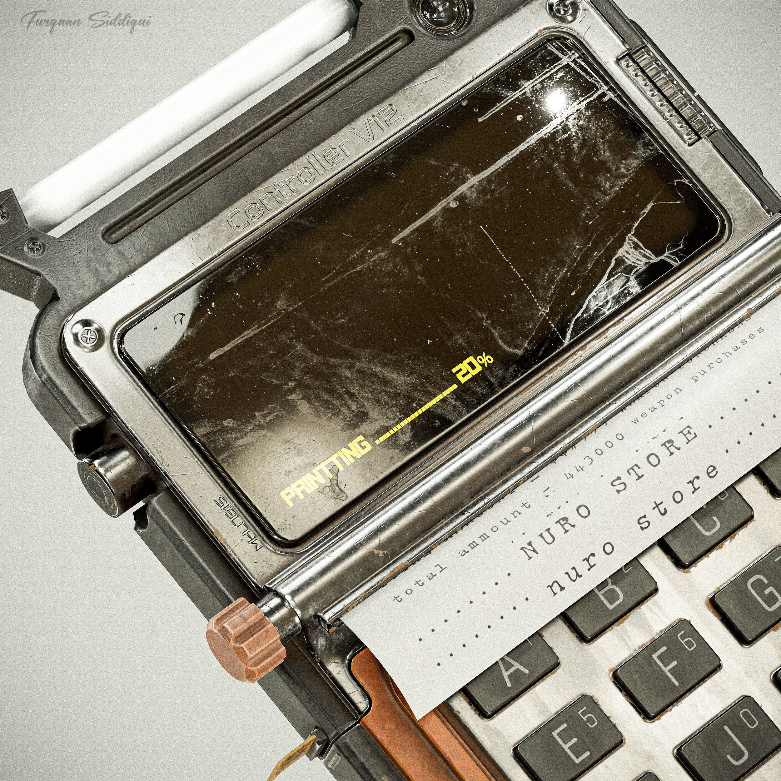 Sci-fi Controller V12 PBR Low-poly 3D model_6