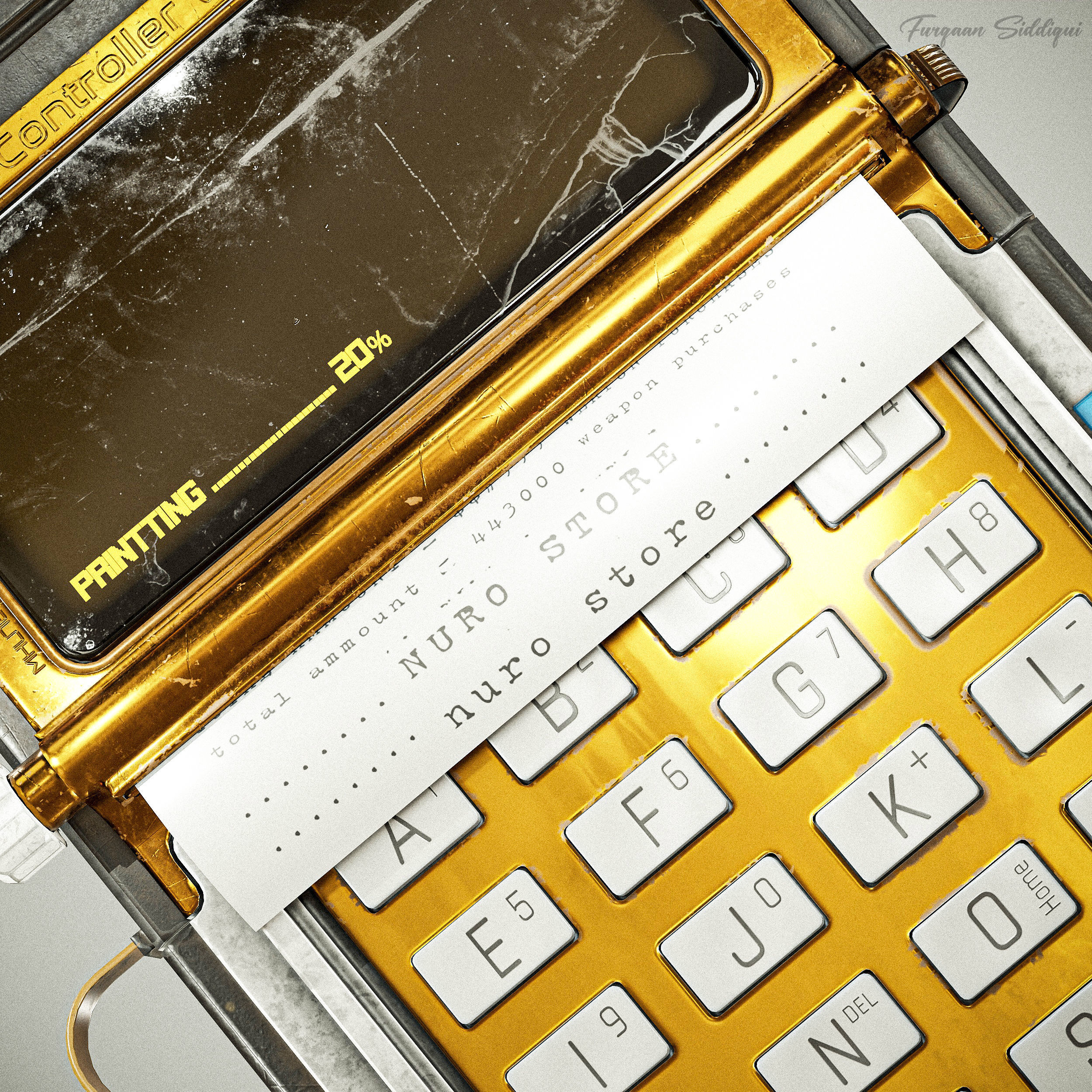 Sci-fi Controller V12 PBR Low-poly 3D model_11