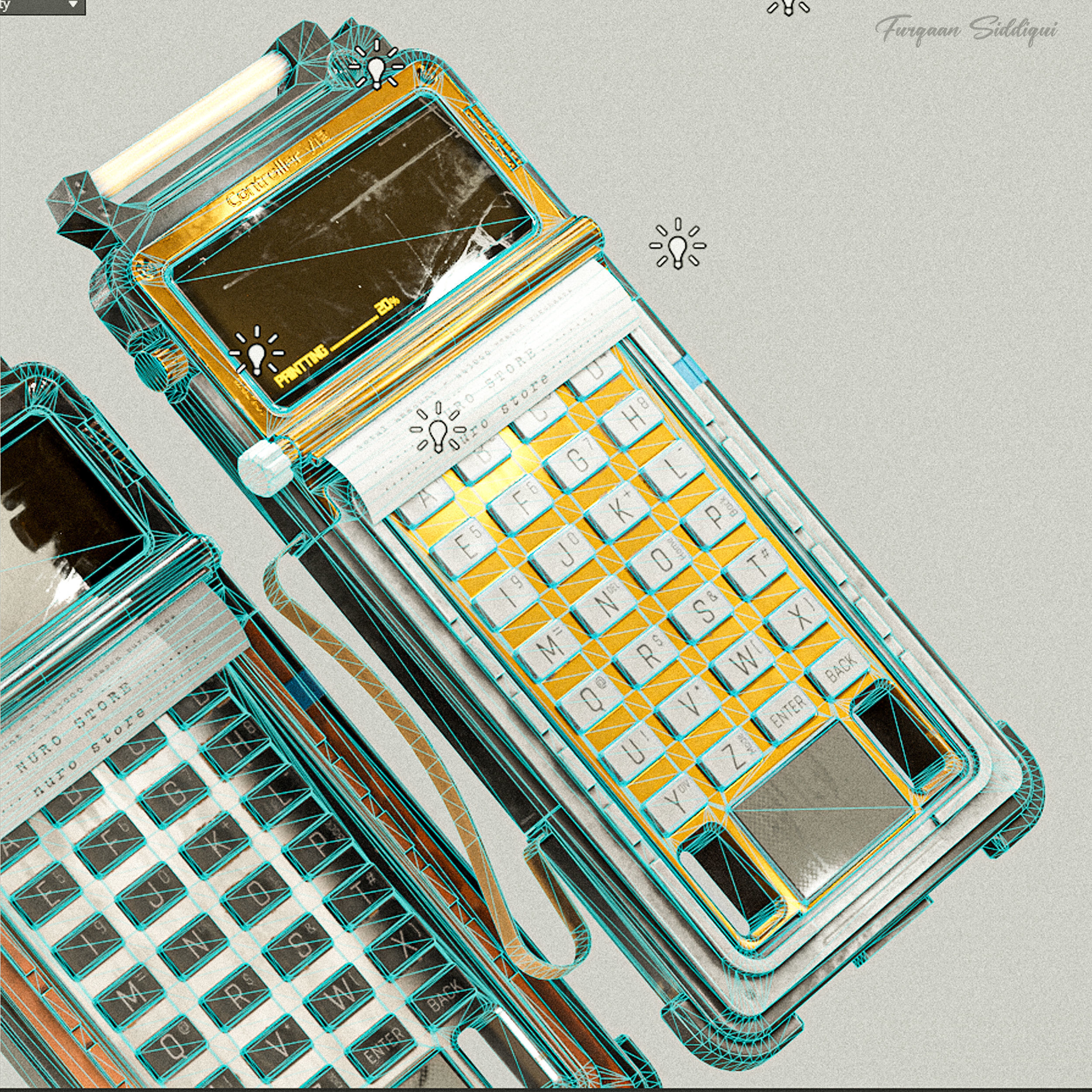 Sci-fi Controller V12 PBR Low-poly 3D model_13