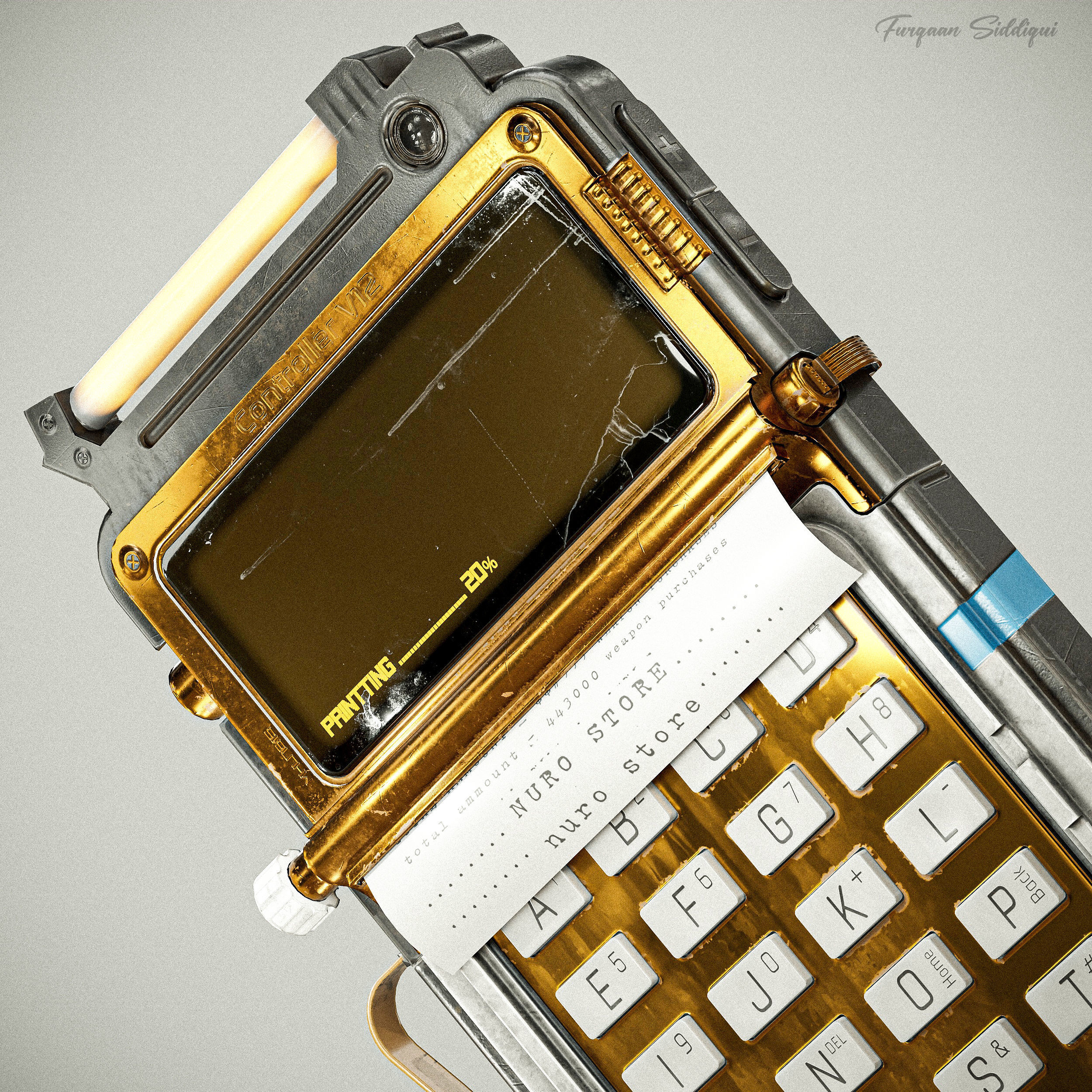 Sci-fi Controller V12 PBR Low-poly 3D model_10