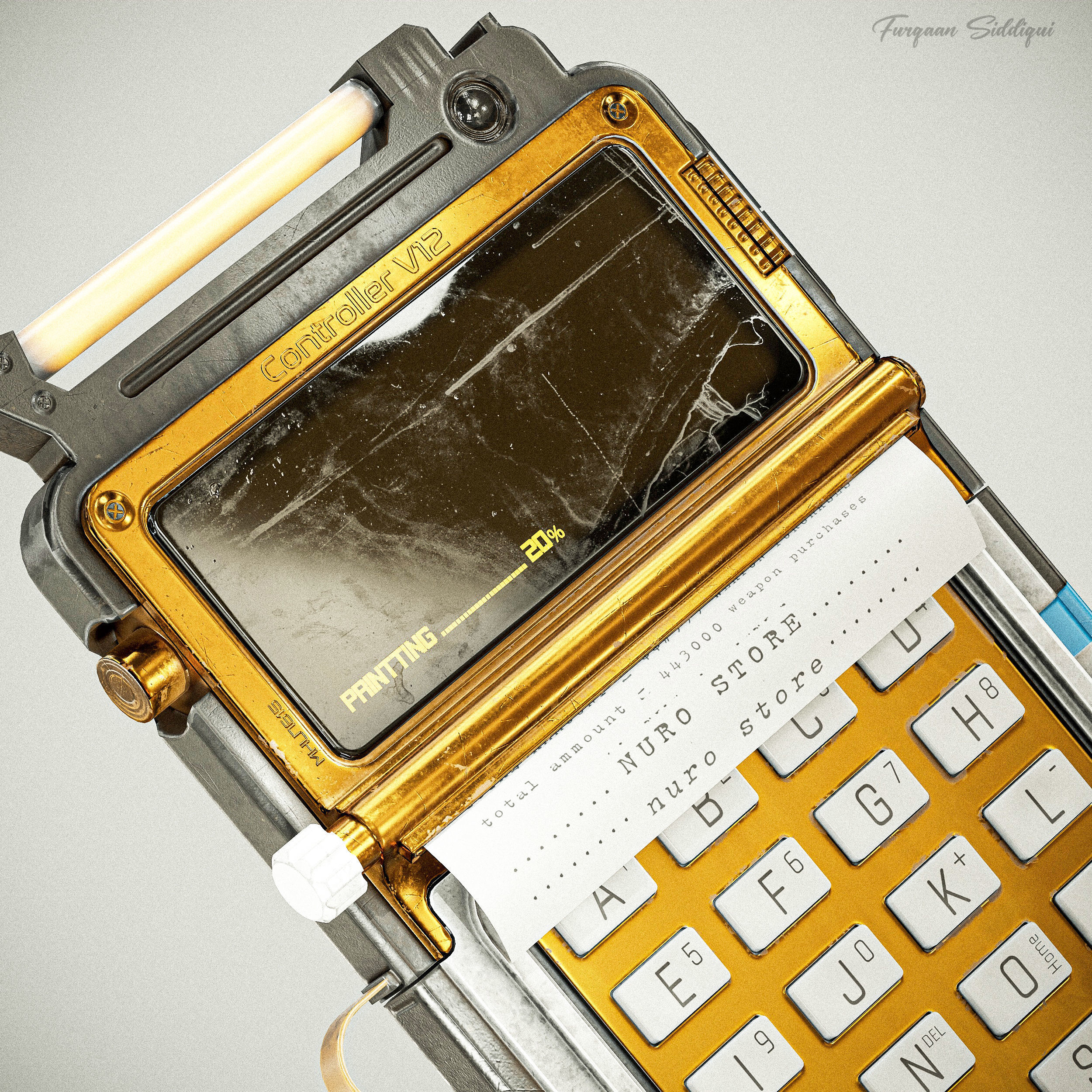 Sci-fi Controller V12 PBR Low-poly 3D model_2