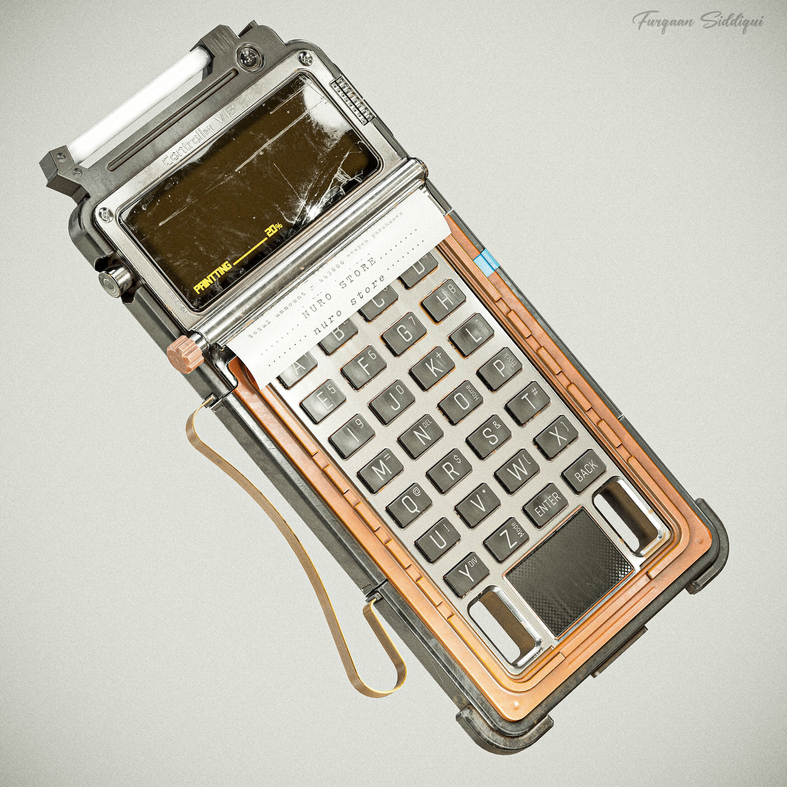 Sci-fi Controller V12 PBR Low-poly 3D model_9