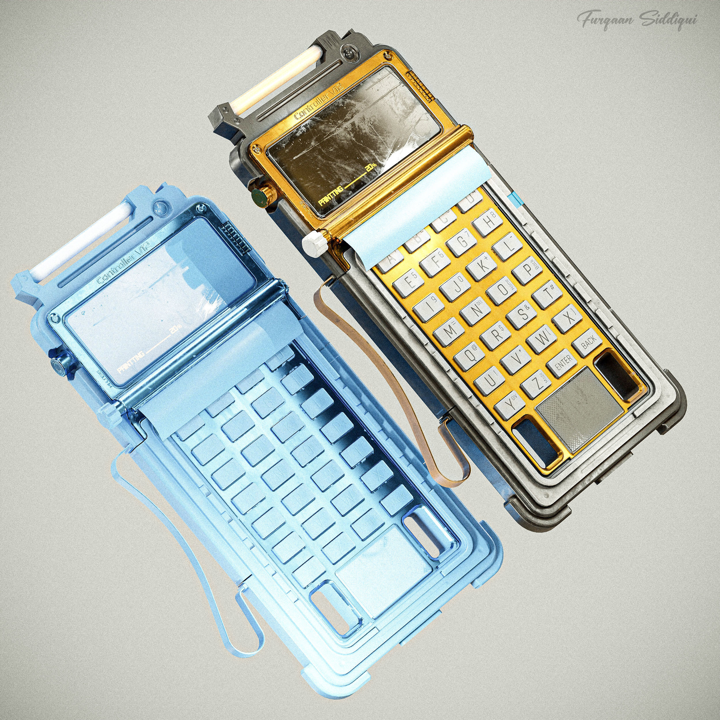 Sci-fi Controller V12 PBR Low-poly 3D model_7