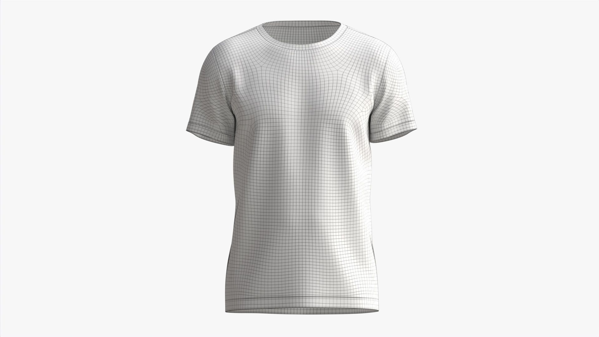 T-shirt for Men Mockup 01 Cotton Black 3D model_10