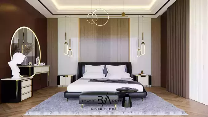 Bedroom interior scene