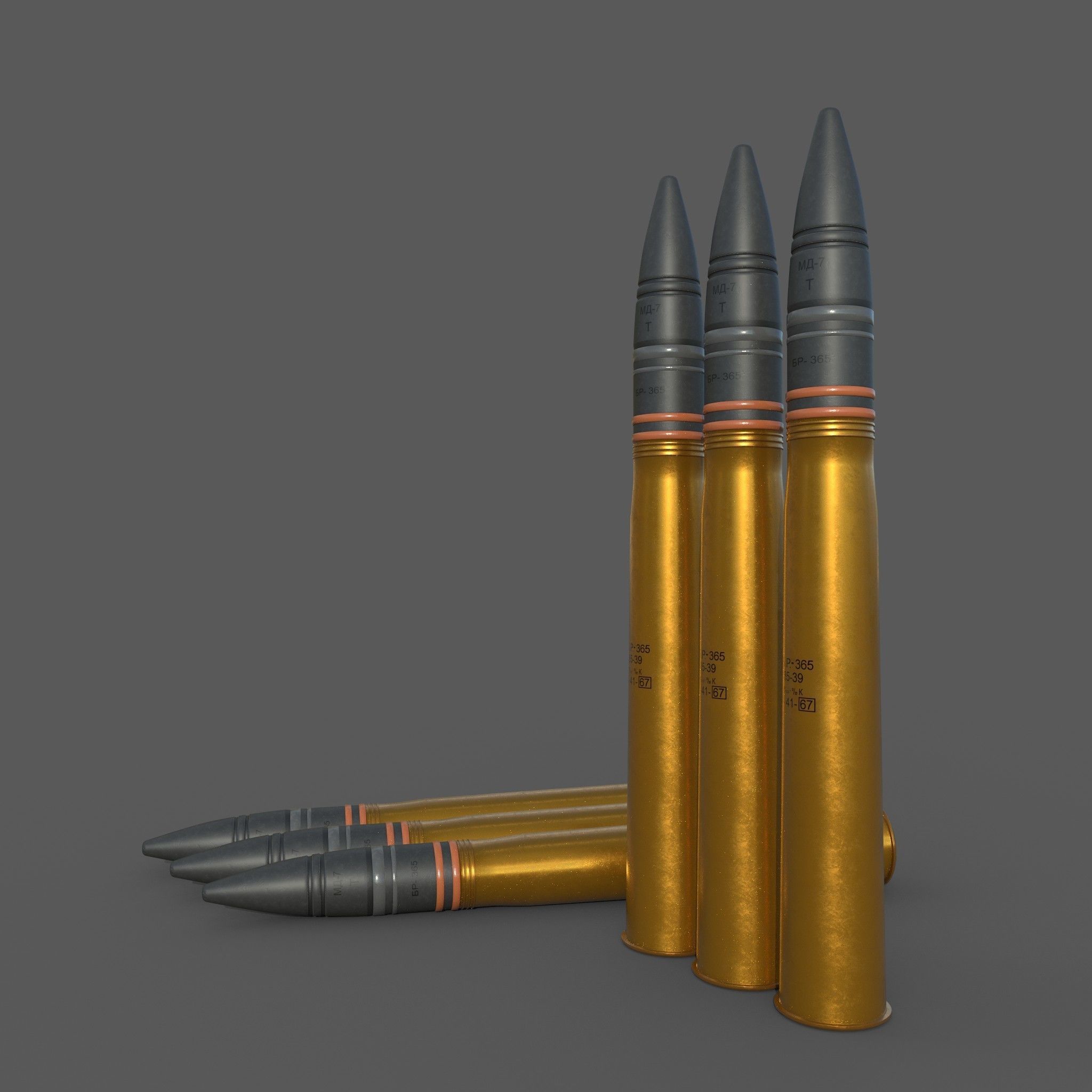 Projectile 85 mm 3D model_1