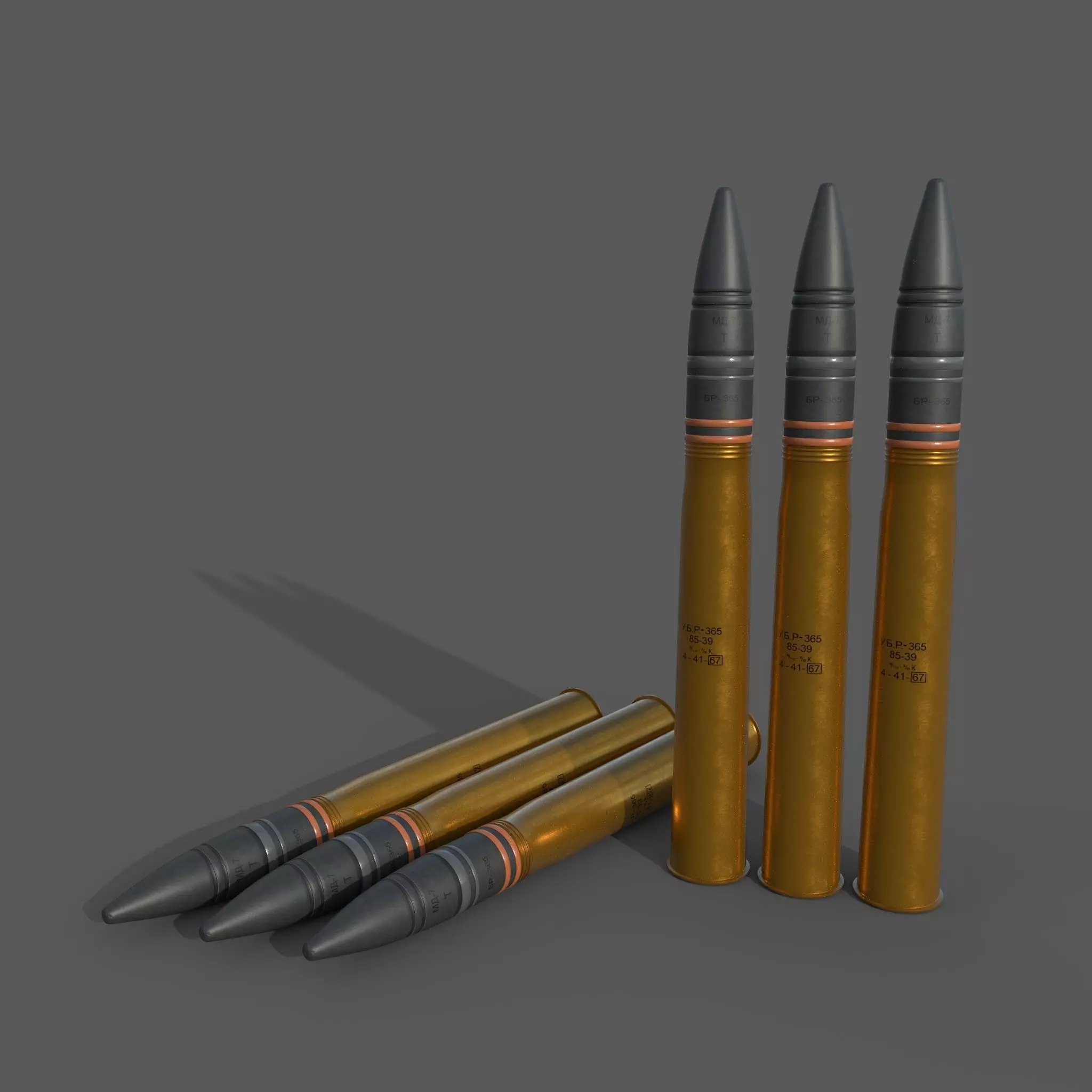 Projectile 85 mm 3D model_0