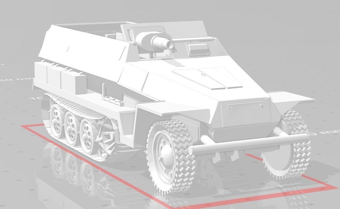 SdKfz 251 Stummel 3D print model_1
