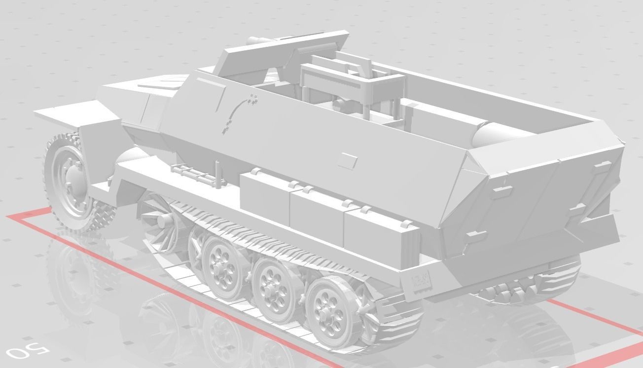 SdKfz 251 Stummel 3D print model_3