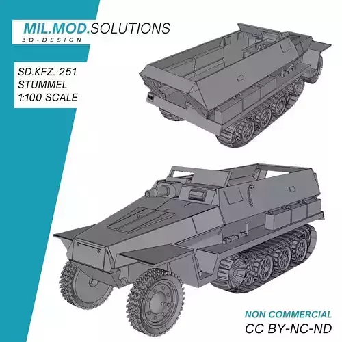 SdKfz 251 Stummel 3D print model