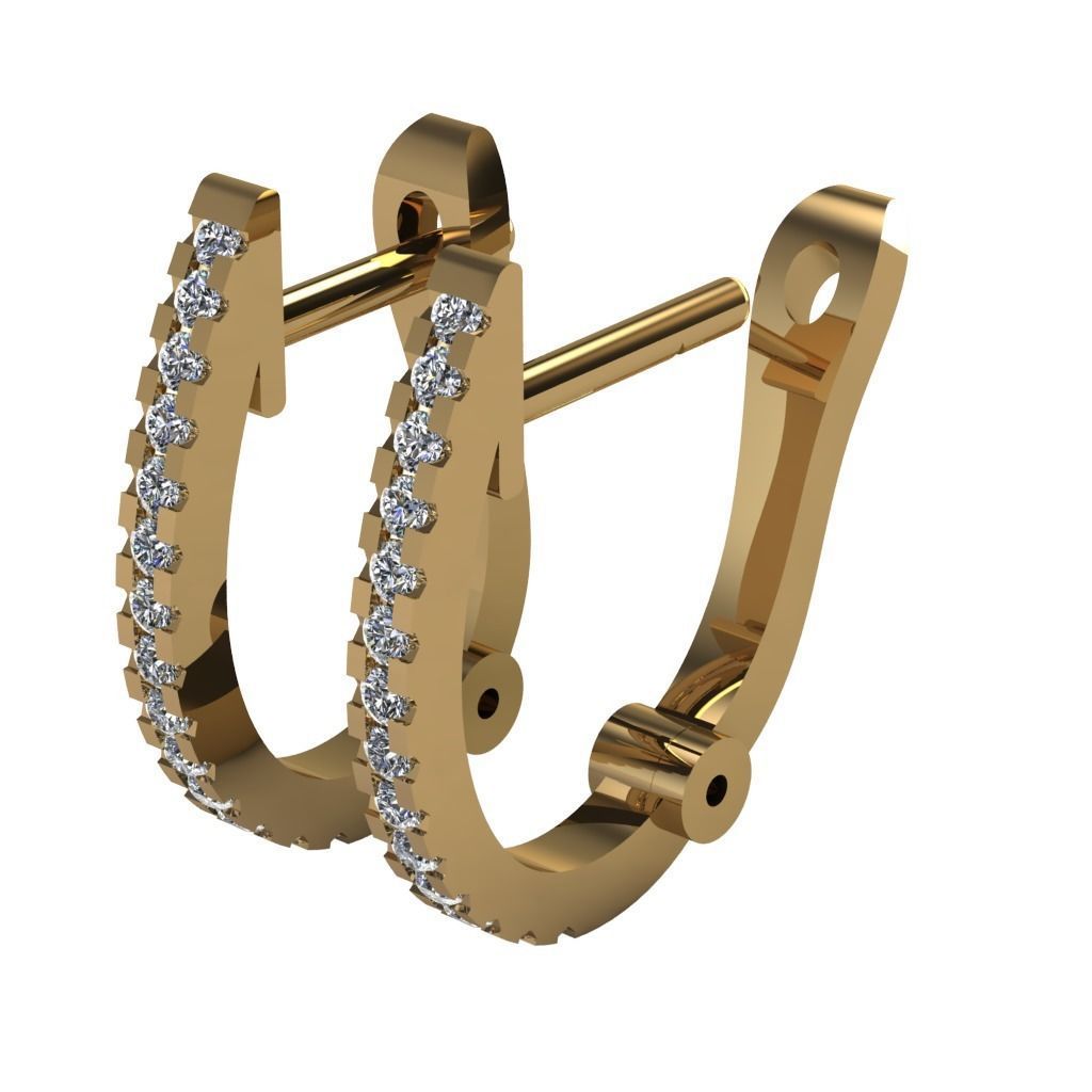 Diamond Earring 3D print model_1