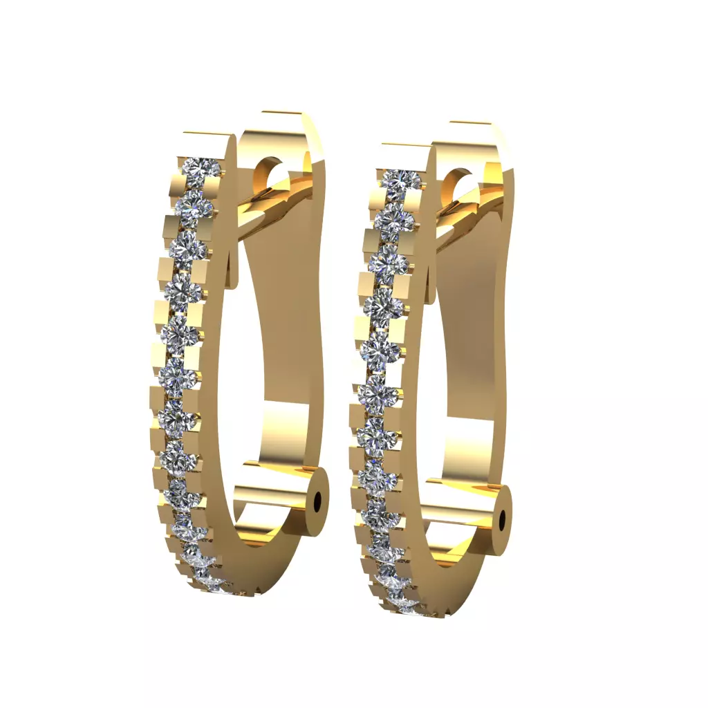 Diamond Earring 3D print model_0