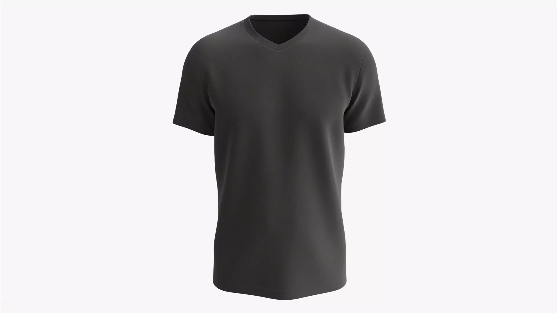 T-shirt for Men Mockup 02 Cotton Black 3D model