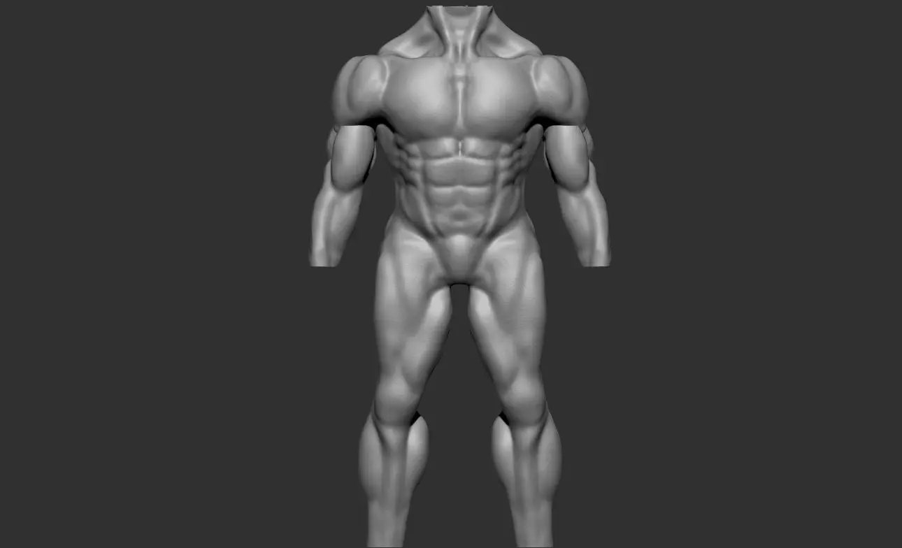 Base Human Mesh Low-poly 3D model_0