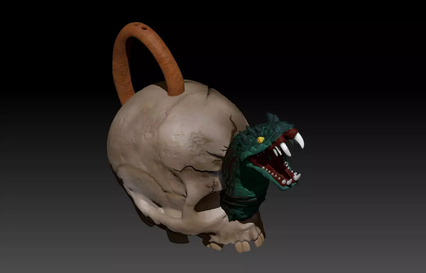 Skull teapot 3D print model