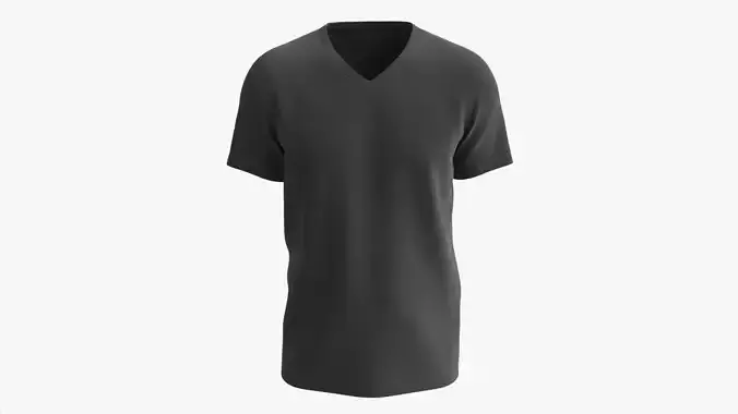 T-shirt for Men Mockup 03 Cotton Black